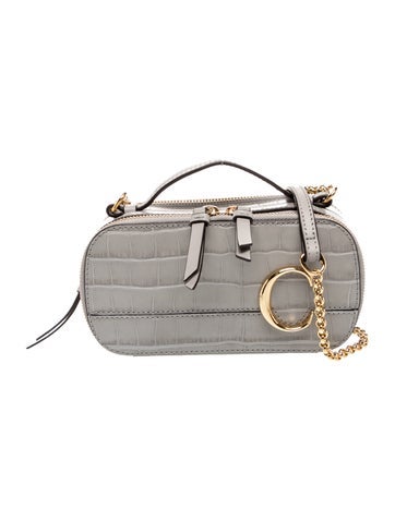 Embossed Leather Top Handle Bag