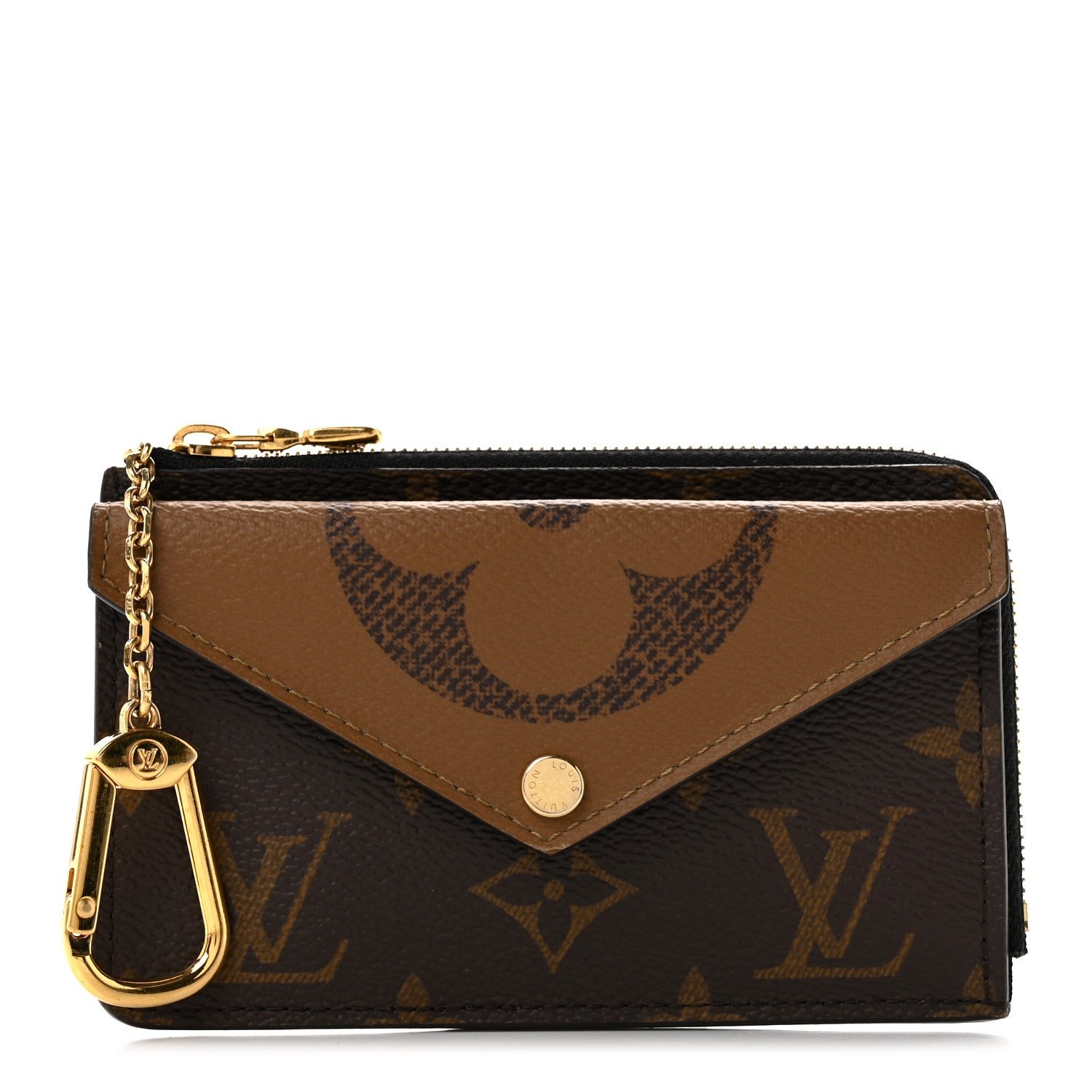 Louis Vuitton Reverse Monogram Recto Verso Card Holder Brown