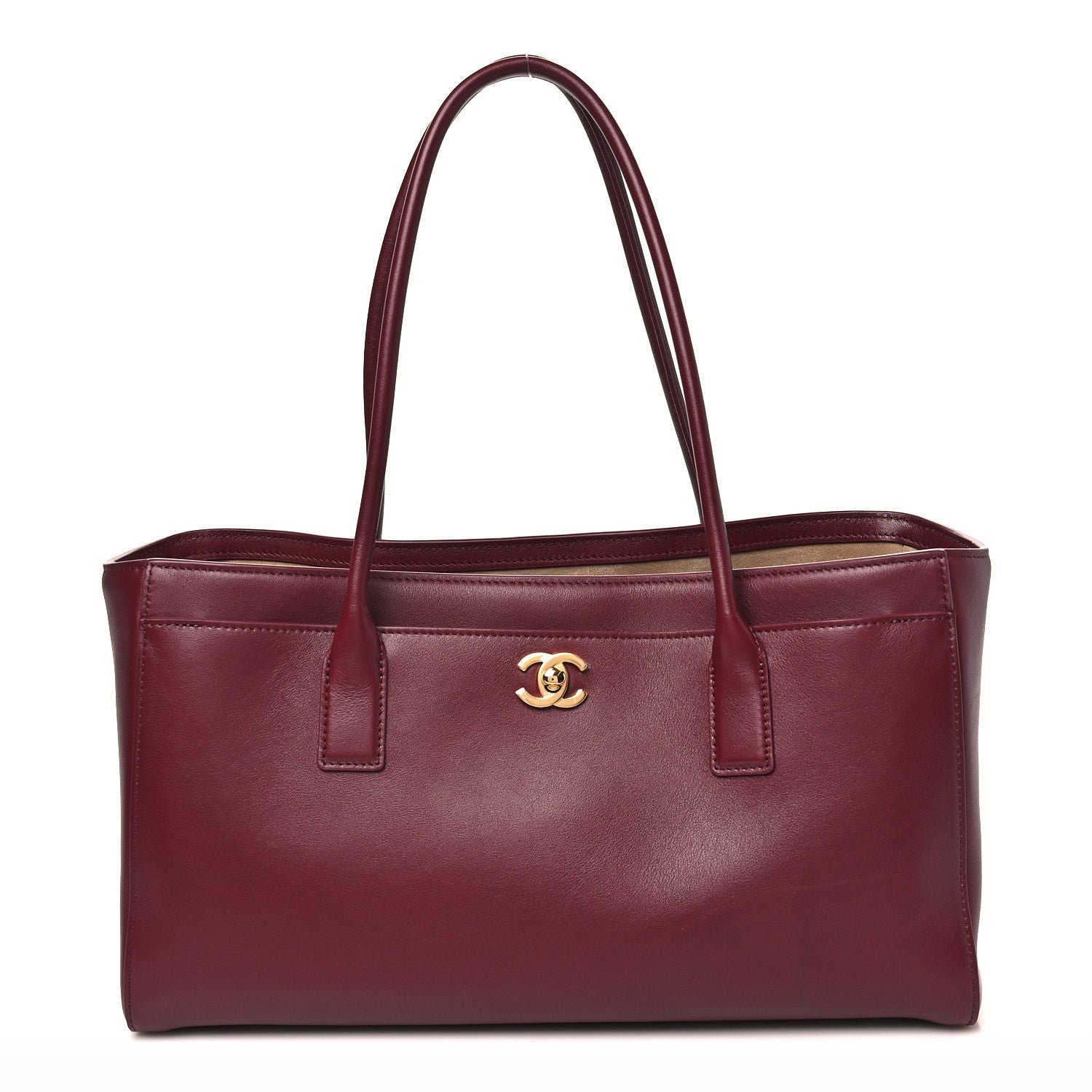 Chanel Calfskin Archetype Small Shopping Tote Dark Burgundy