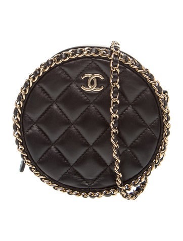 Chain-Around Round Clutch w/ Chain