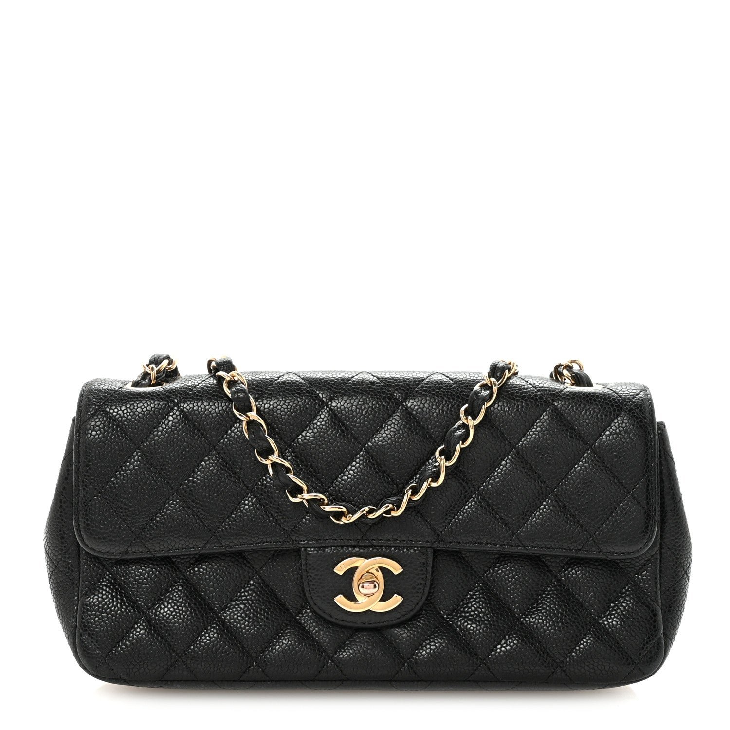 Chanel Caviar Quilted East West Flap Black