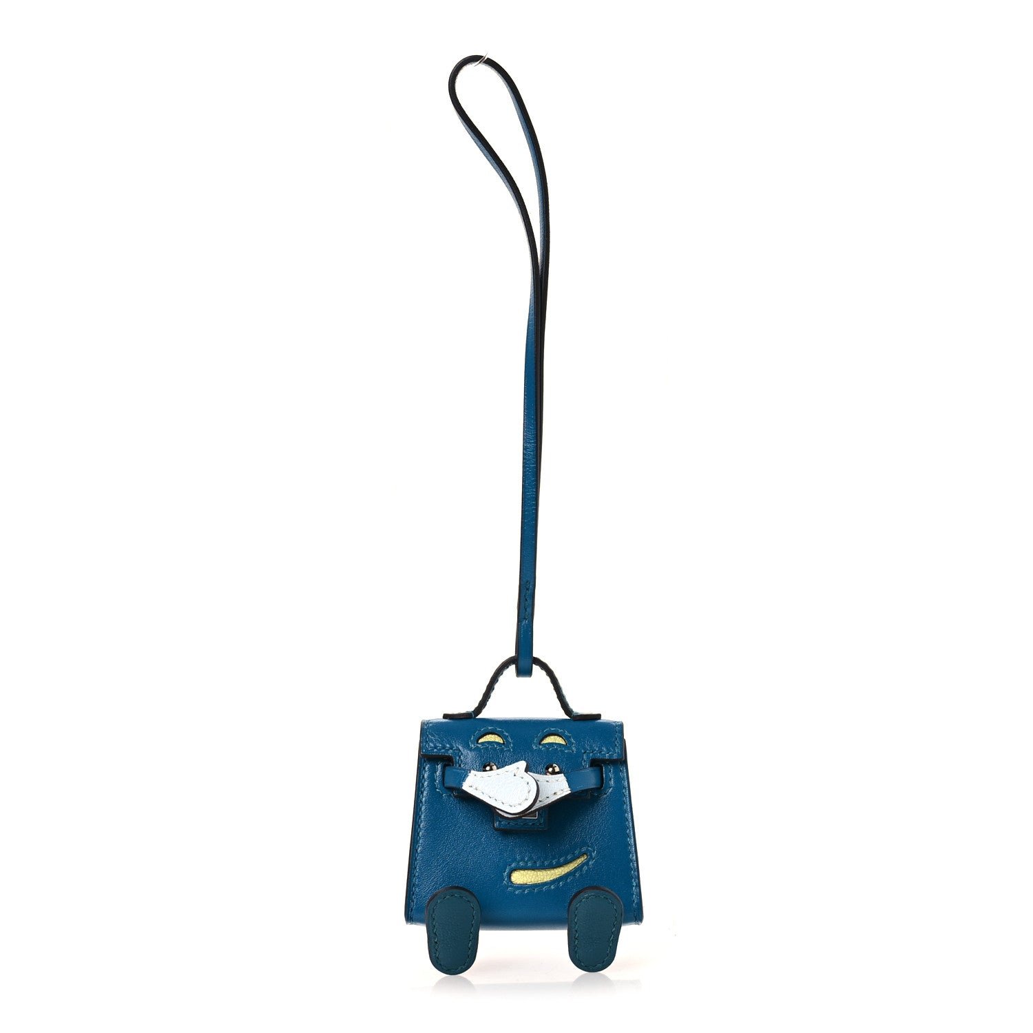 Hermes Tadelakt Chevre Mysore Kelly Quelle Idole Bag Charm Bleu Izmir Jaune Bourgeon Bleu Brume Vert Bosphore