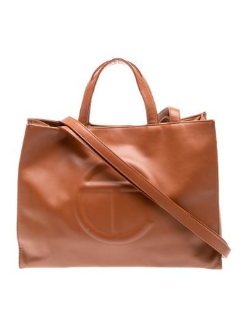 Vegan Leather Tan Shopping Medium