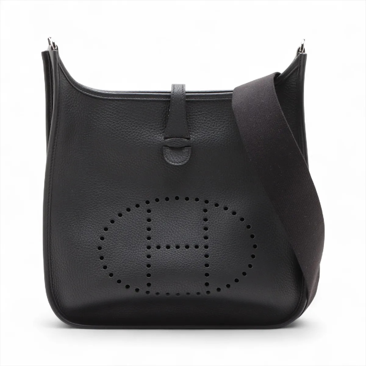 Hermès evelyn 3 29 PM Taurillon Clemence Black Silver Metal Fittings