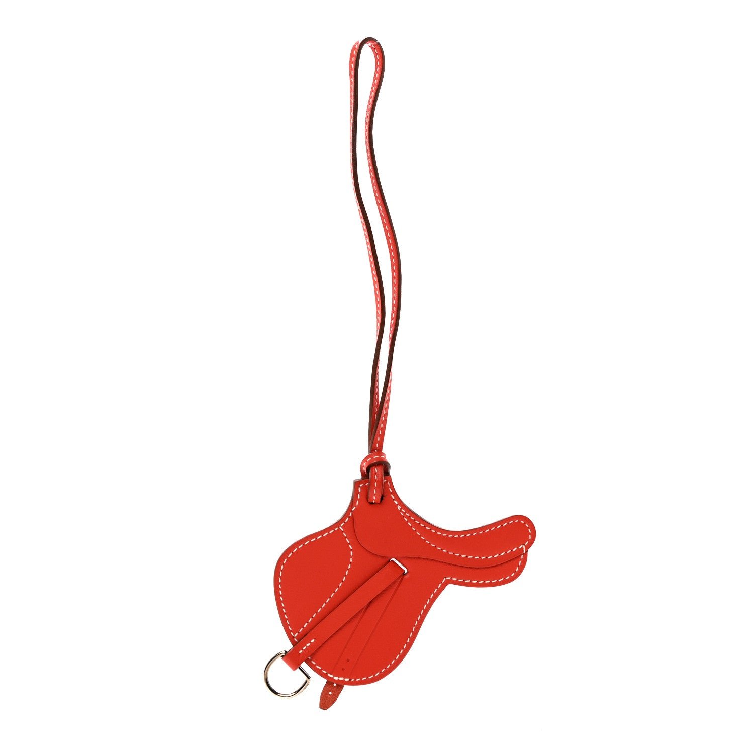 Hermes Swift Paddock Selle Horse Saddle Bag Charm Rouge Grenat