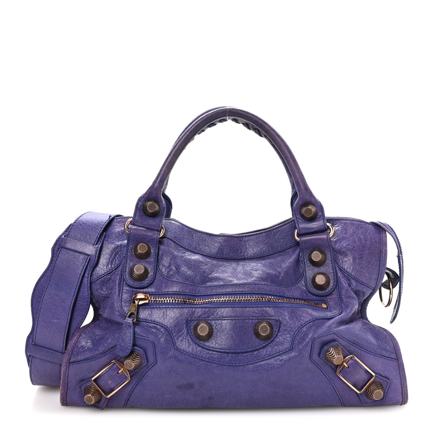 Balenciaga Agneau Giant 21 Rose Gold Hardware City Bleu Lavande