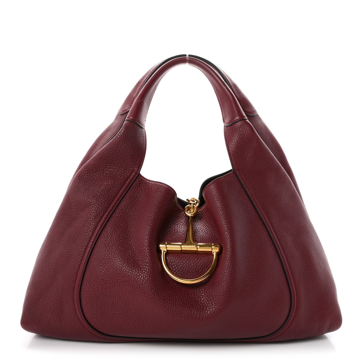 Gucci Grained Calfskin Softbit Maxi Shoulder Bag Rosso Ancora Red