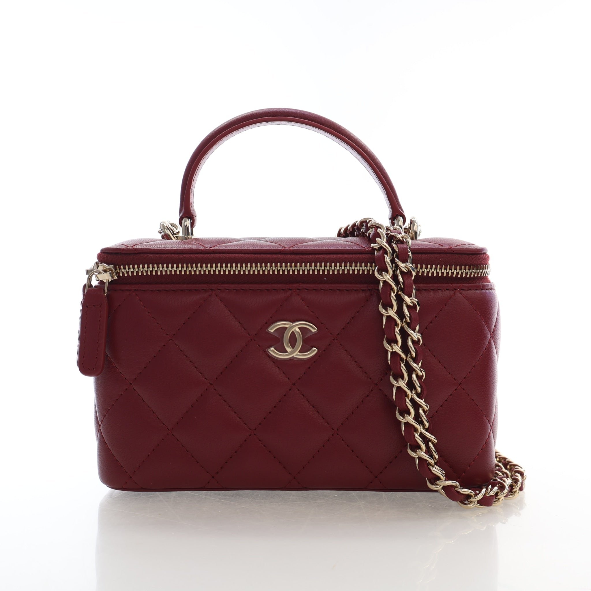 Chanel Small Lambskin Vanity Case With Chain