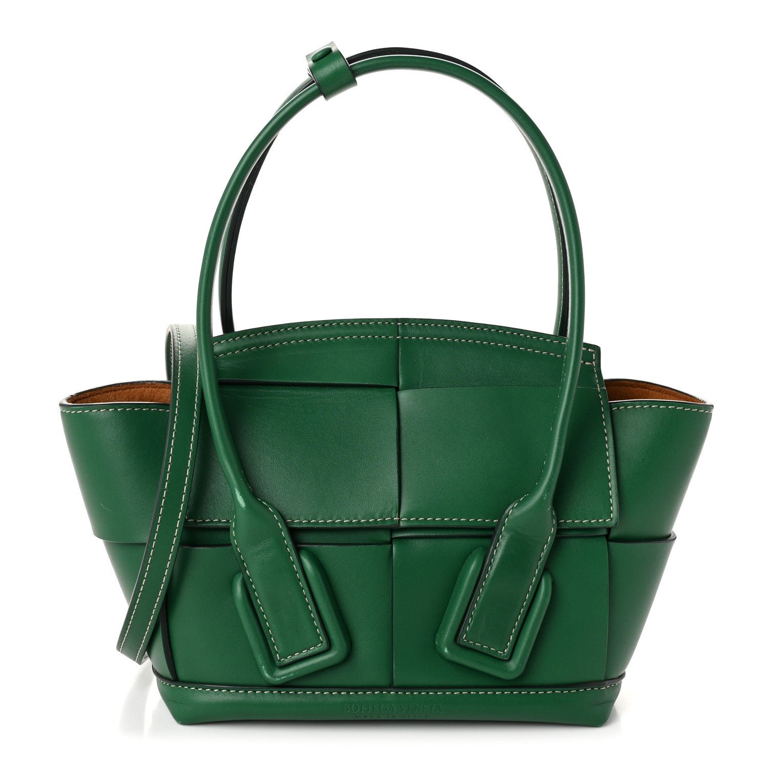 Bottega Veneta Bottega Veneta Calfskin Mini Maxi Intrecciato Arco Green