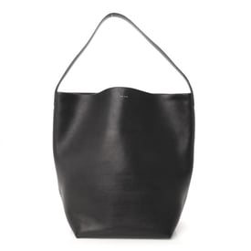 The Row Grained Calfskin Large N/S Park Tote Black