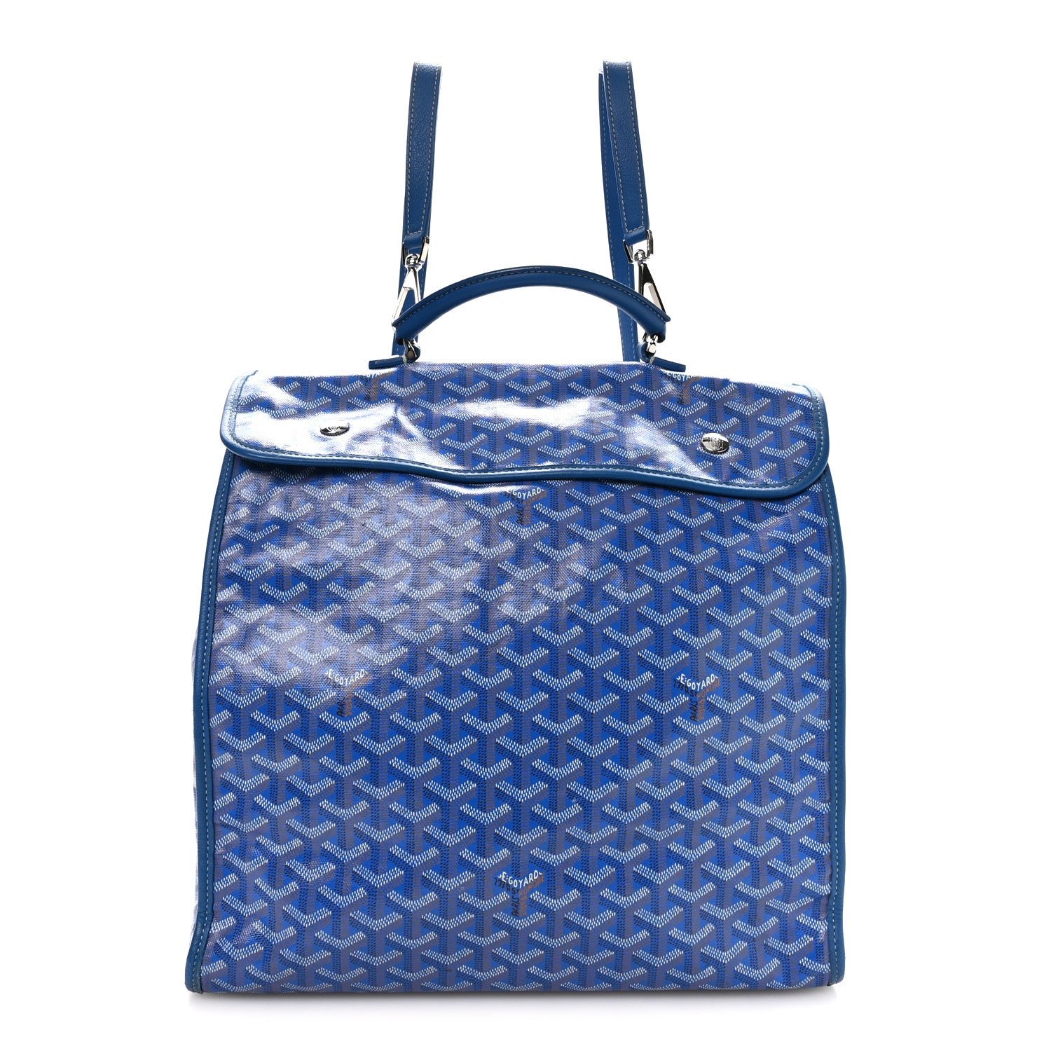 Goyard Goyardine Saint Leger Soft Briefcase Backpack Sky Blue