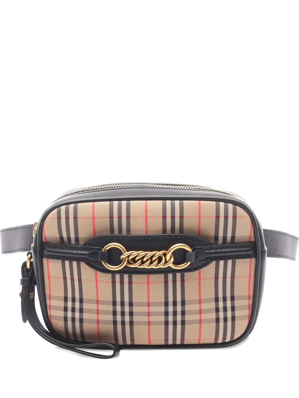 2010s Check Link leather-trim mini bag