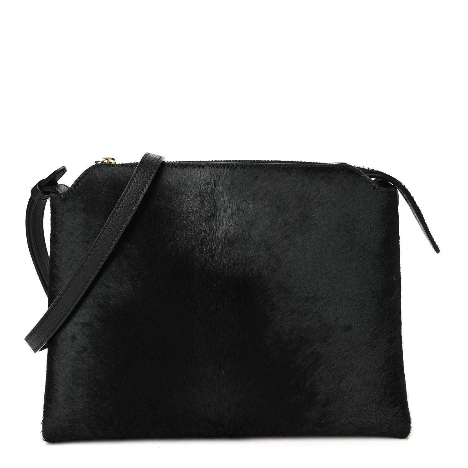 Khaite Ponyhair Lina Crossbody Bag Black