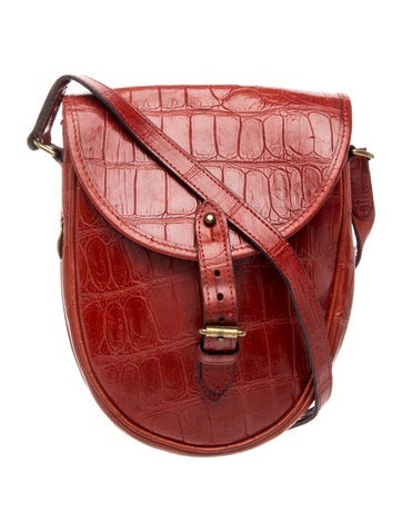 Mulberry Embossed Leather Crossbody Bag Vintage