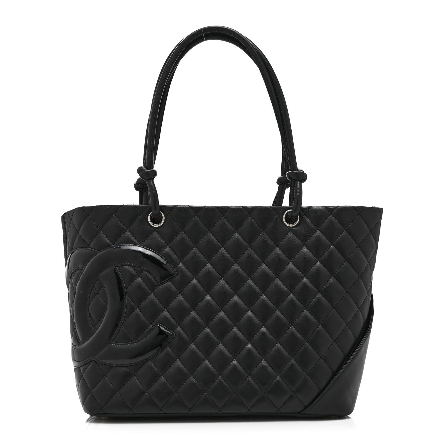 Chanel Calfskin Quilted Large Cambon Tote Black Black