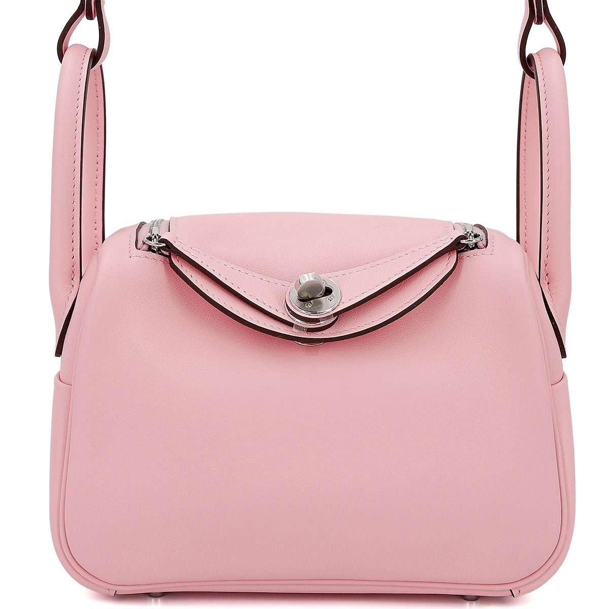 Unused ( Rank NS ) HERMÈS Mini Lindy Rose Sakura (3Q) Swift Palladium hardware U (2022)