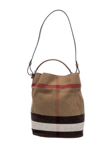 Exploded Check Bucket Bag