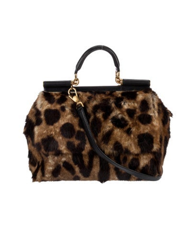 Dolce & Gabbana Gabbana Fur Top Handle Bag