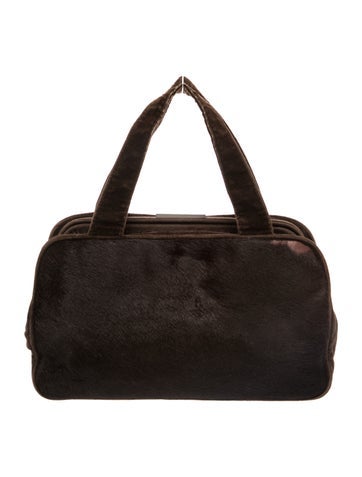 Prada Enameled Metal Triangle Shoulder Bag