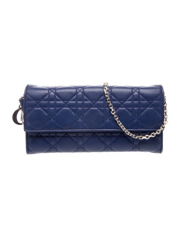 Cannage Lady Dior Wallet On Chain