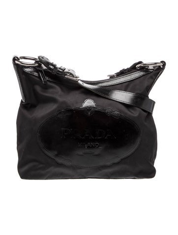 Tessuto Nylon Tessuto Spazzolato Logo Shoulder Bag Vintage