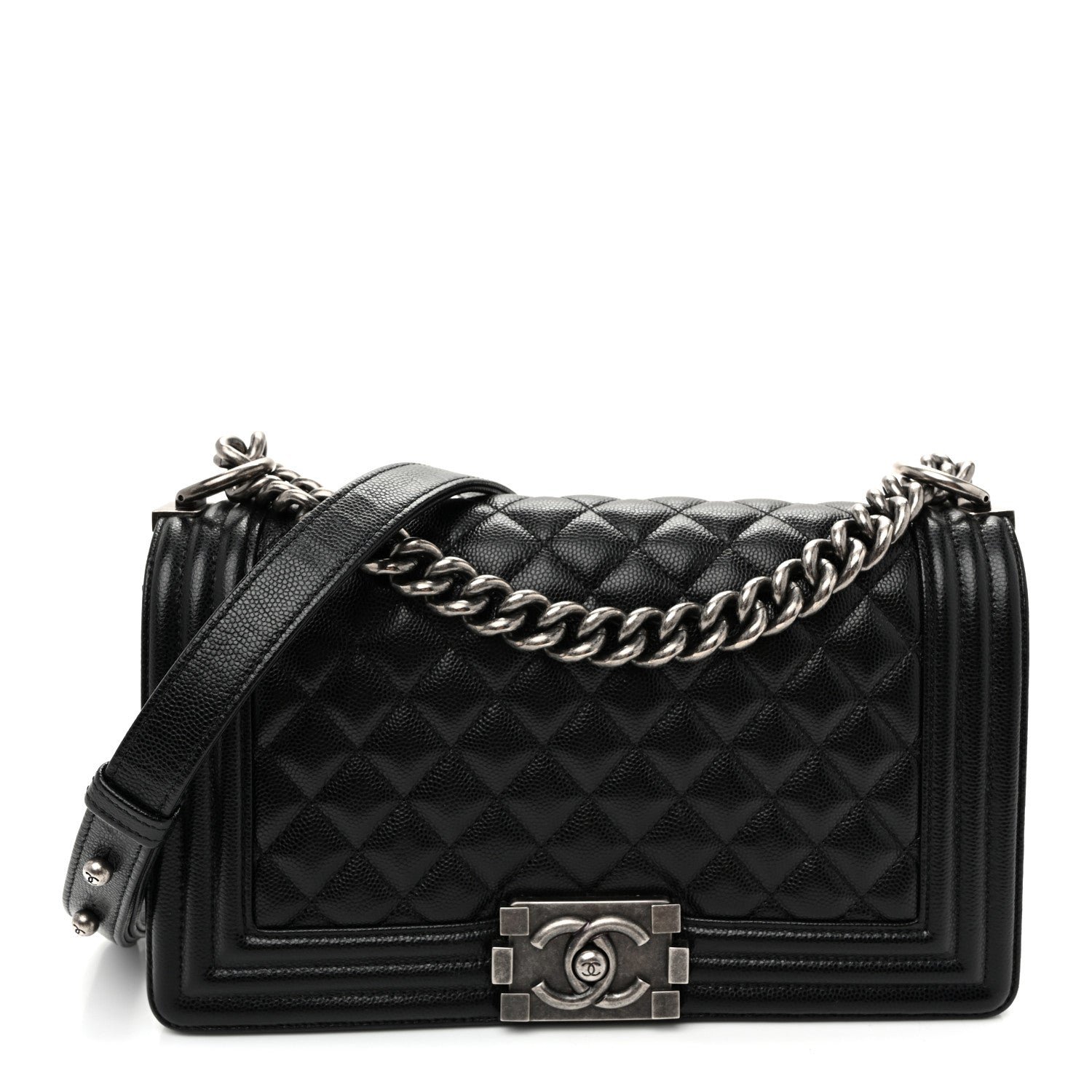 Chanel Caviar Quilted Medium Boy Flap Black