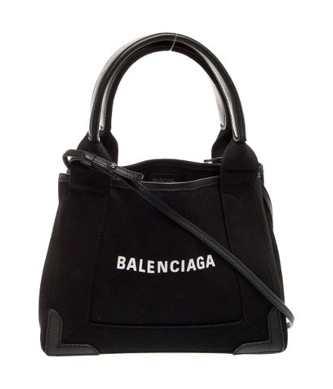 Balenciaga Canvas Navy Cabas Xs