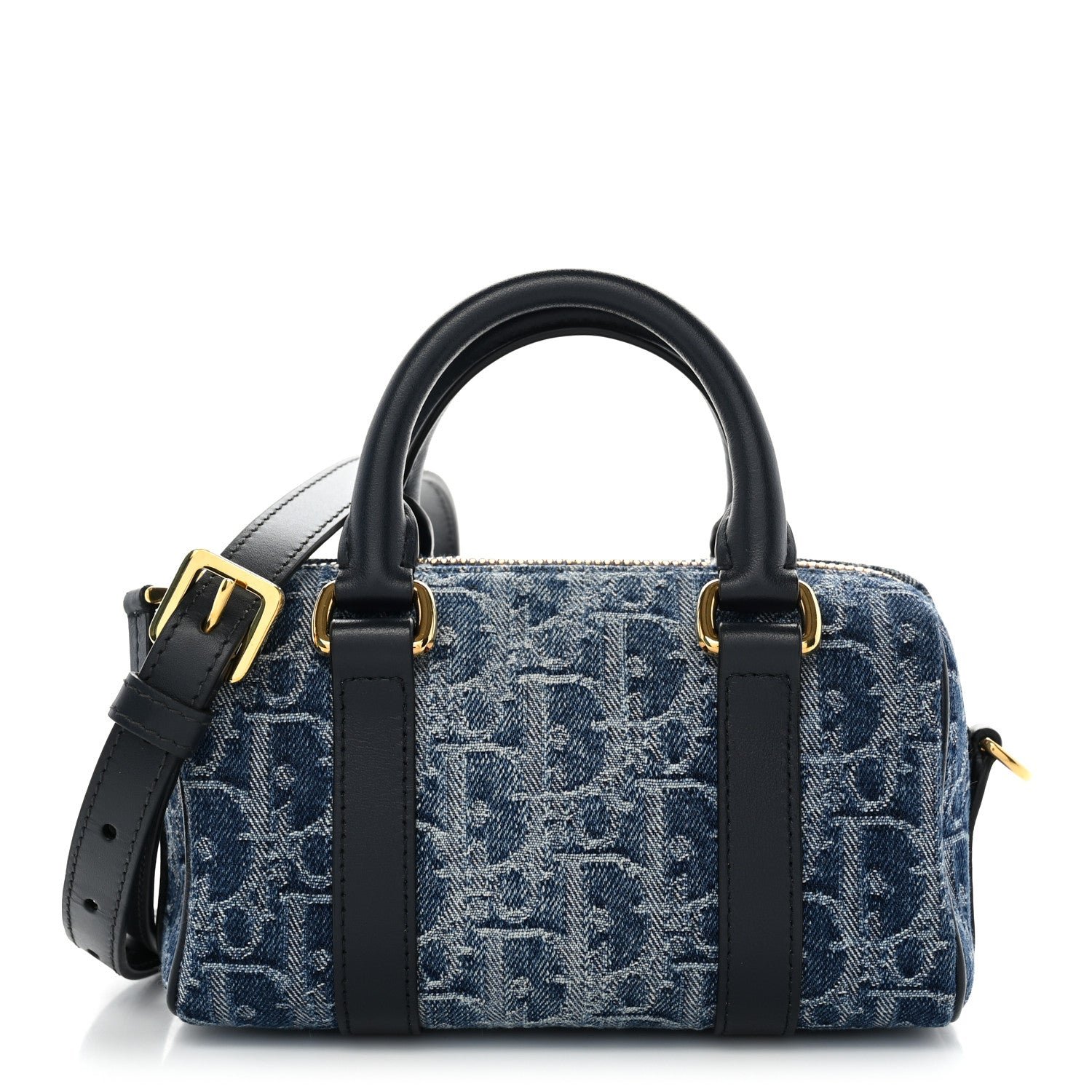 Christian Dior Denim Oblique Nano Groove 17 Bag Blue