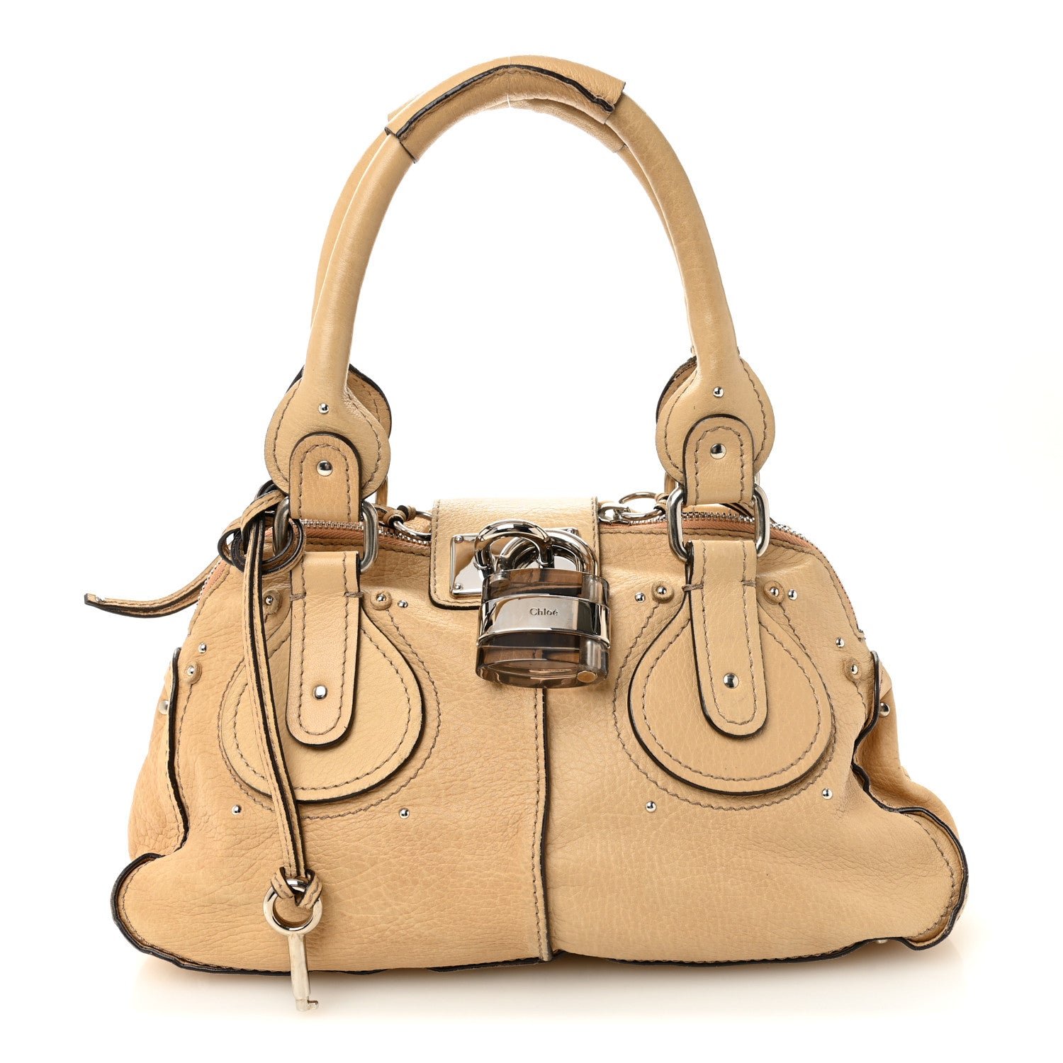 Chloe Calfskin Medium Paddington Satchel Taupe