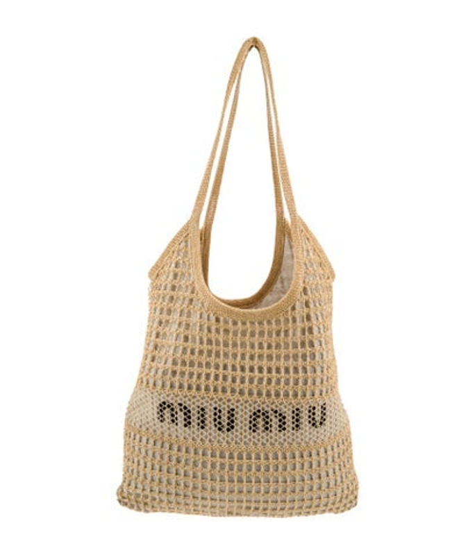 Miu Miu Miu Raffia Hobo 2025 W Tags