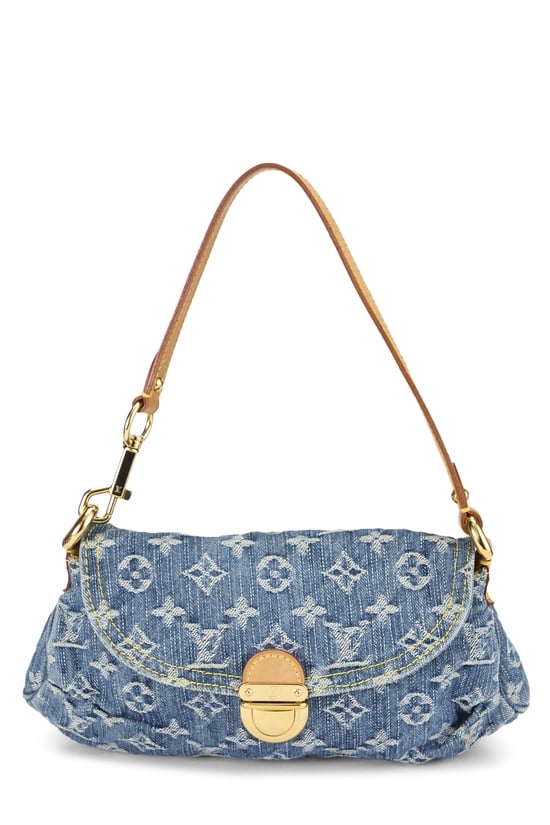 Blue Monogram Denim Pleaty Mini