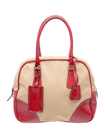 Enameled Metal Triangle Top Handle Bag