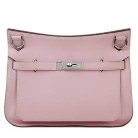 Hermes HERMÈS Jypsiere 28 shoulder bag in Rose Sakura Swift leather with Palladium hardware