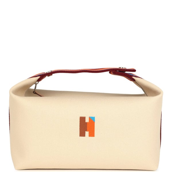 Hermes Hermes Bride A Brac Pavillon GM Naturel Canvas Palladium Hardware