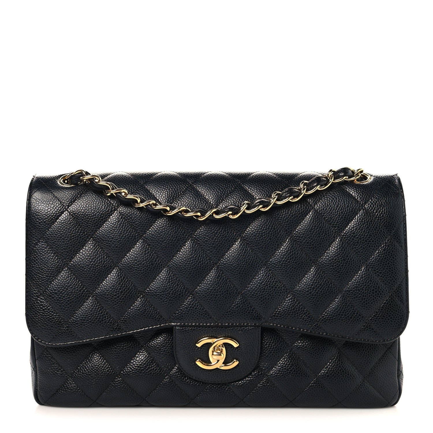 Chanel Caviar Quilted Jumbo Double Flap Black