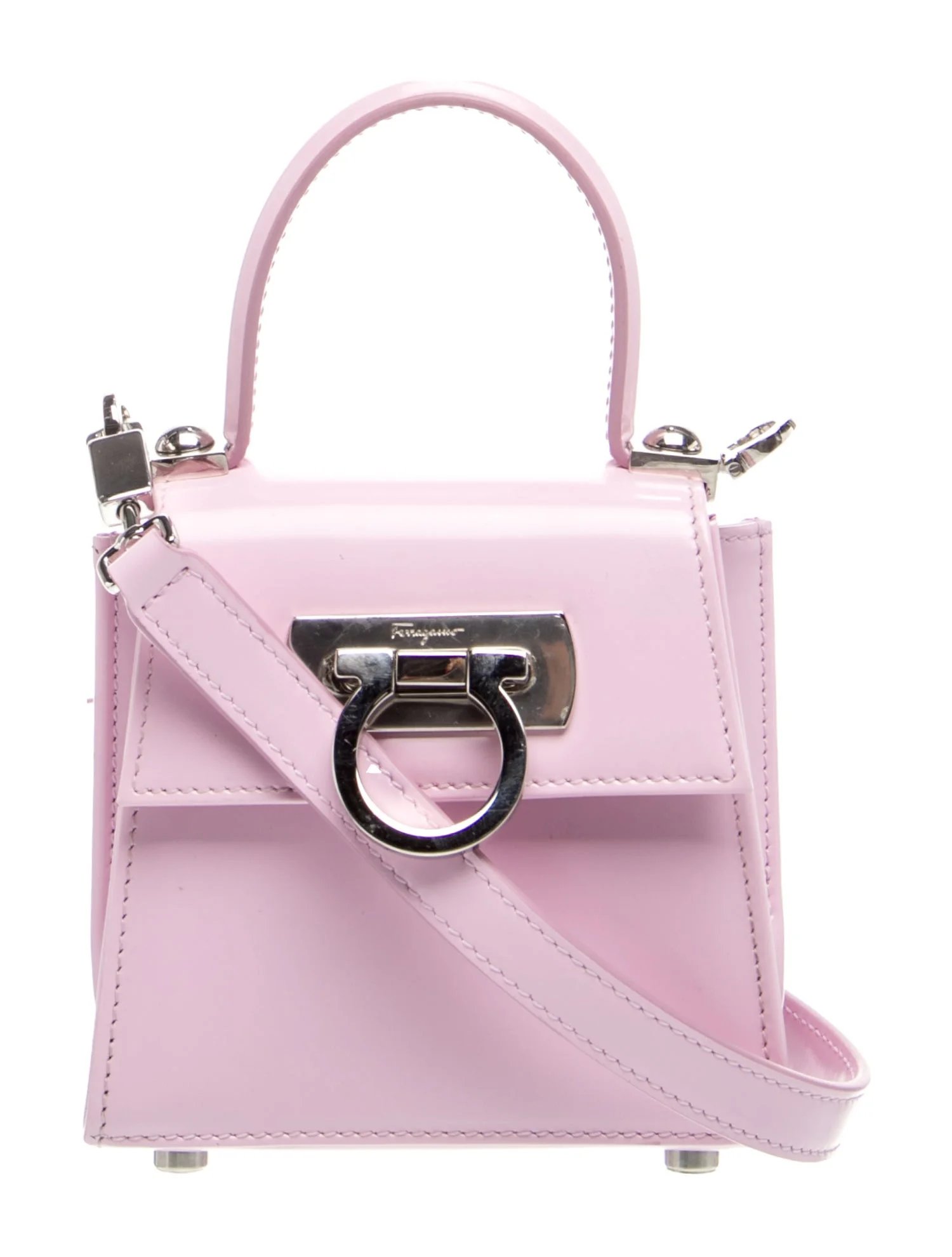 Patent Leather Top Handle Bag Vintage