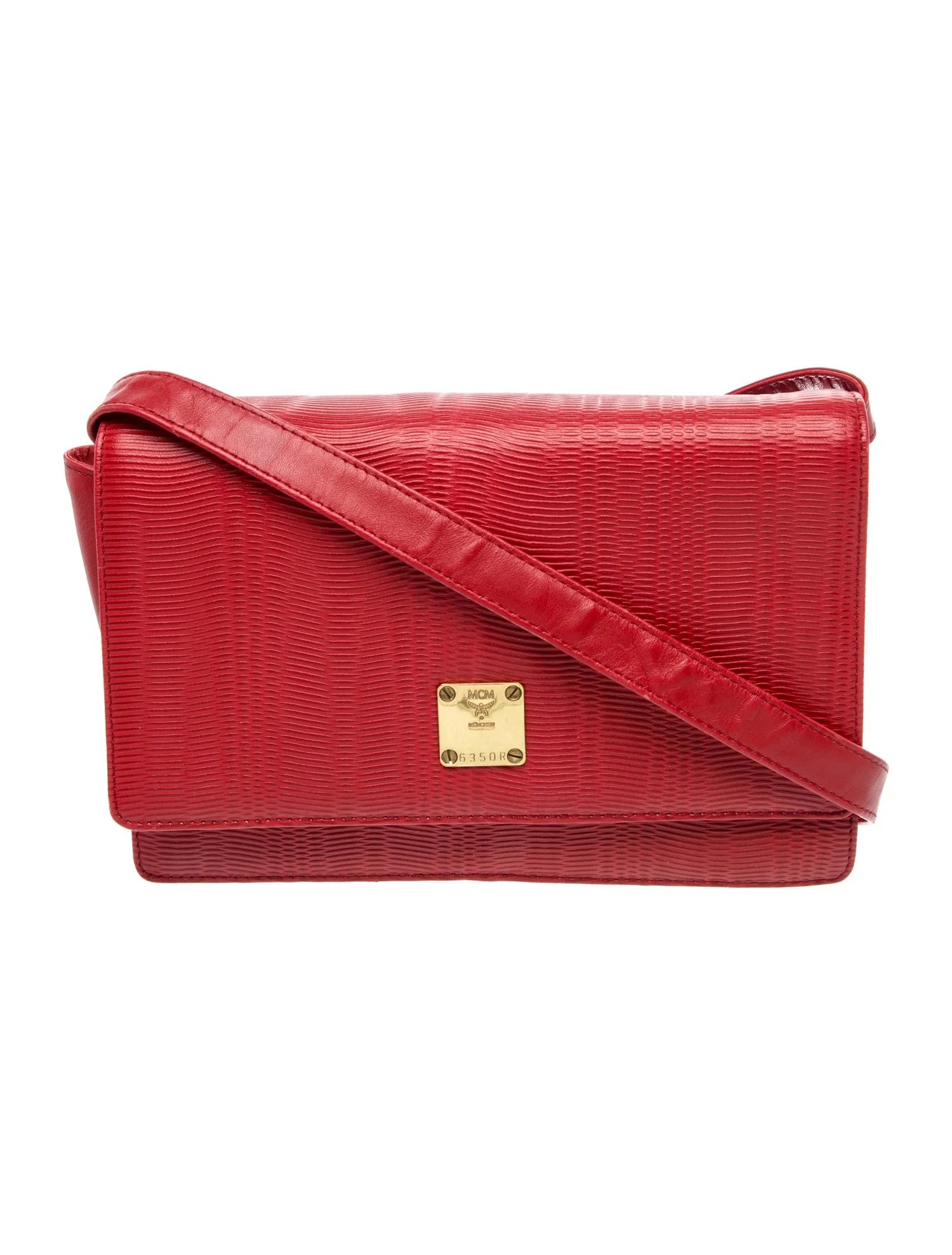 MCM Embossed Leather Crossbody Bag