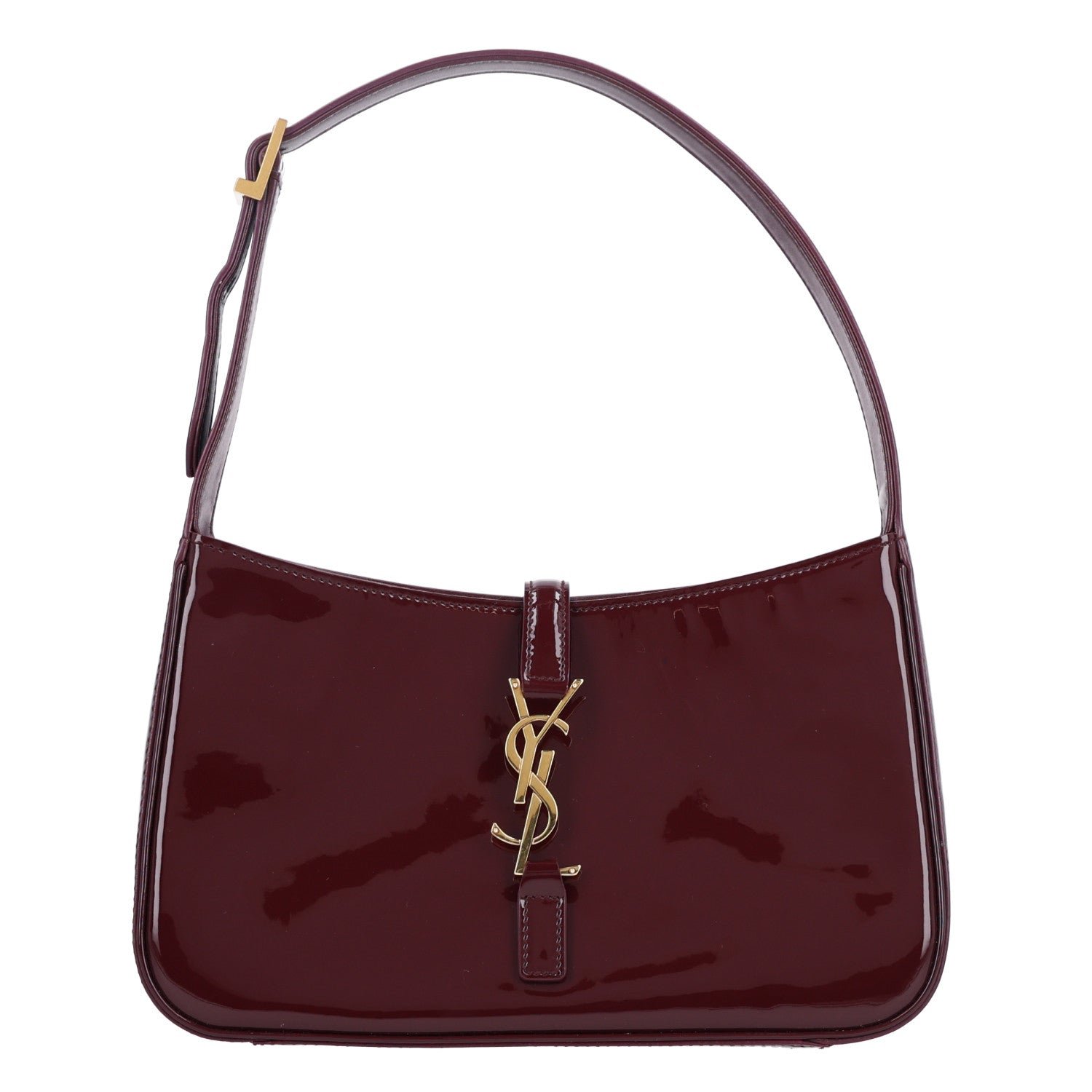 Saint Laurent Patent Le 5 A 7 Hobo Bordeaux