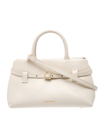 Manu Atelier Leather Top Handle Bag