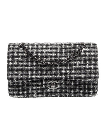 Quilted Tweed Classic Medium Double Flap Bag