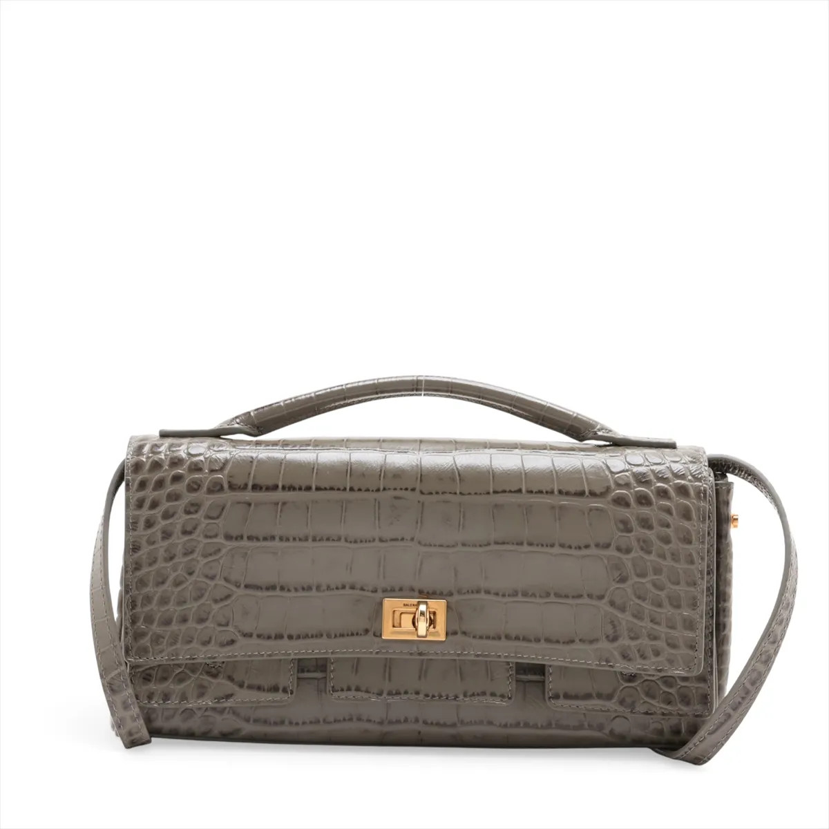 Balenciaga Balenciaga Mock Croc Shoulder bag Gray 834943