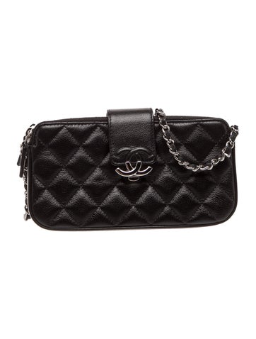 CC Box Double Zip Clutch w/ Chain