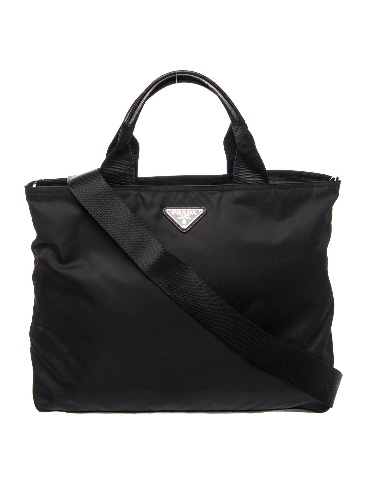 Enameled Metal Triangle Top Handle Bag