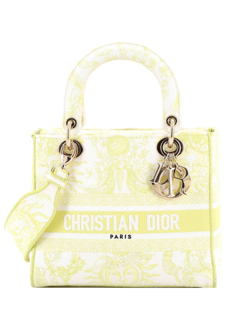 Lady D-Lite Bag Embroidered Canvas Medium satchel