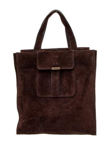 Suede Top Handle Bag Vintage