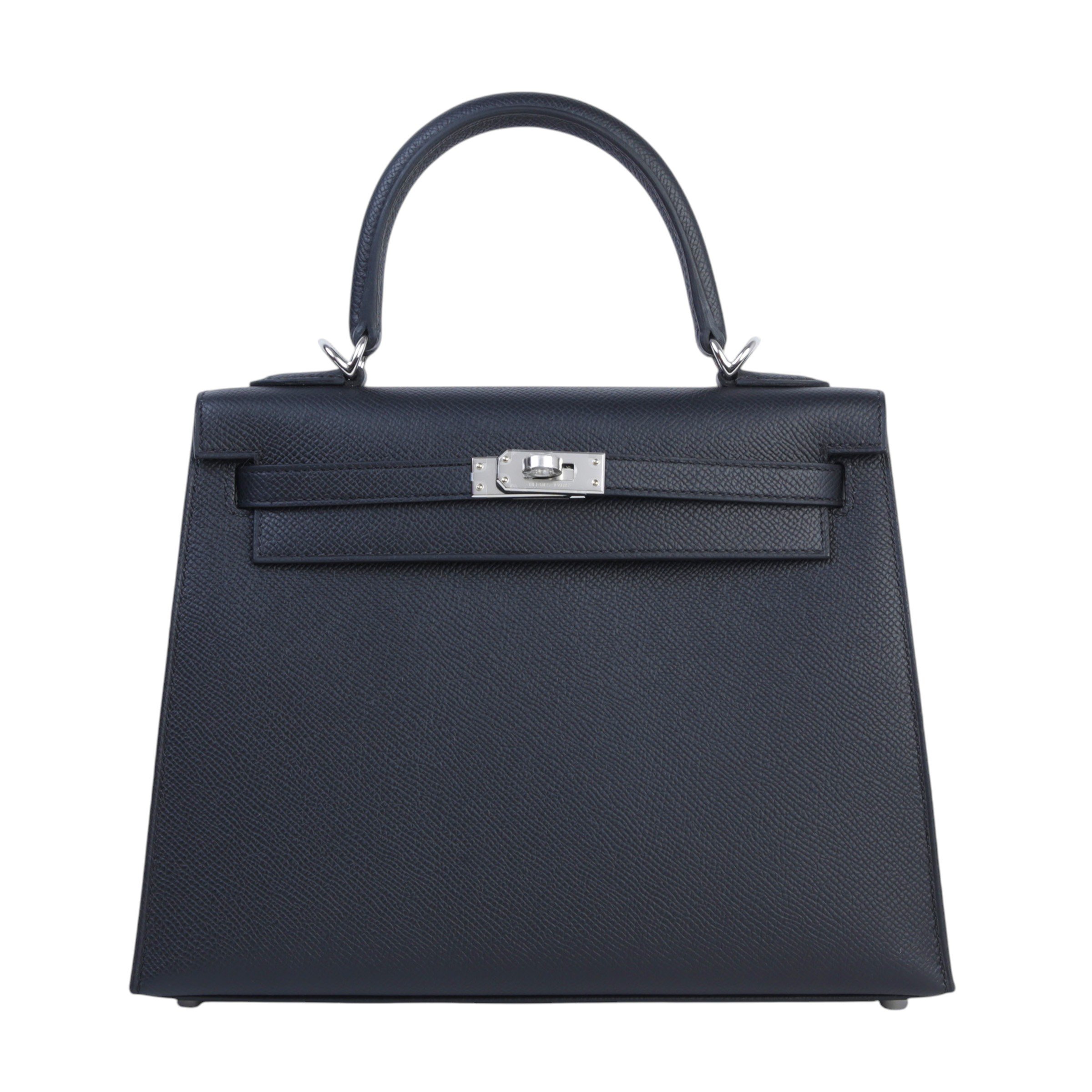 Hermes Brand New ( Rank N ) HERMÈS Kelly 25 Sellier Noir (89) Epsom Palladium hardware K (2025)