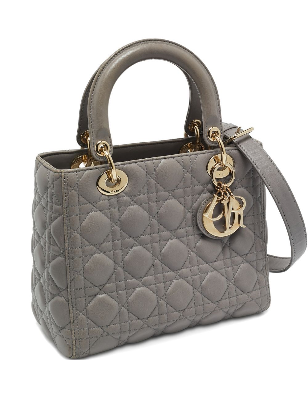 Lady Dior charm-detail tote bag