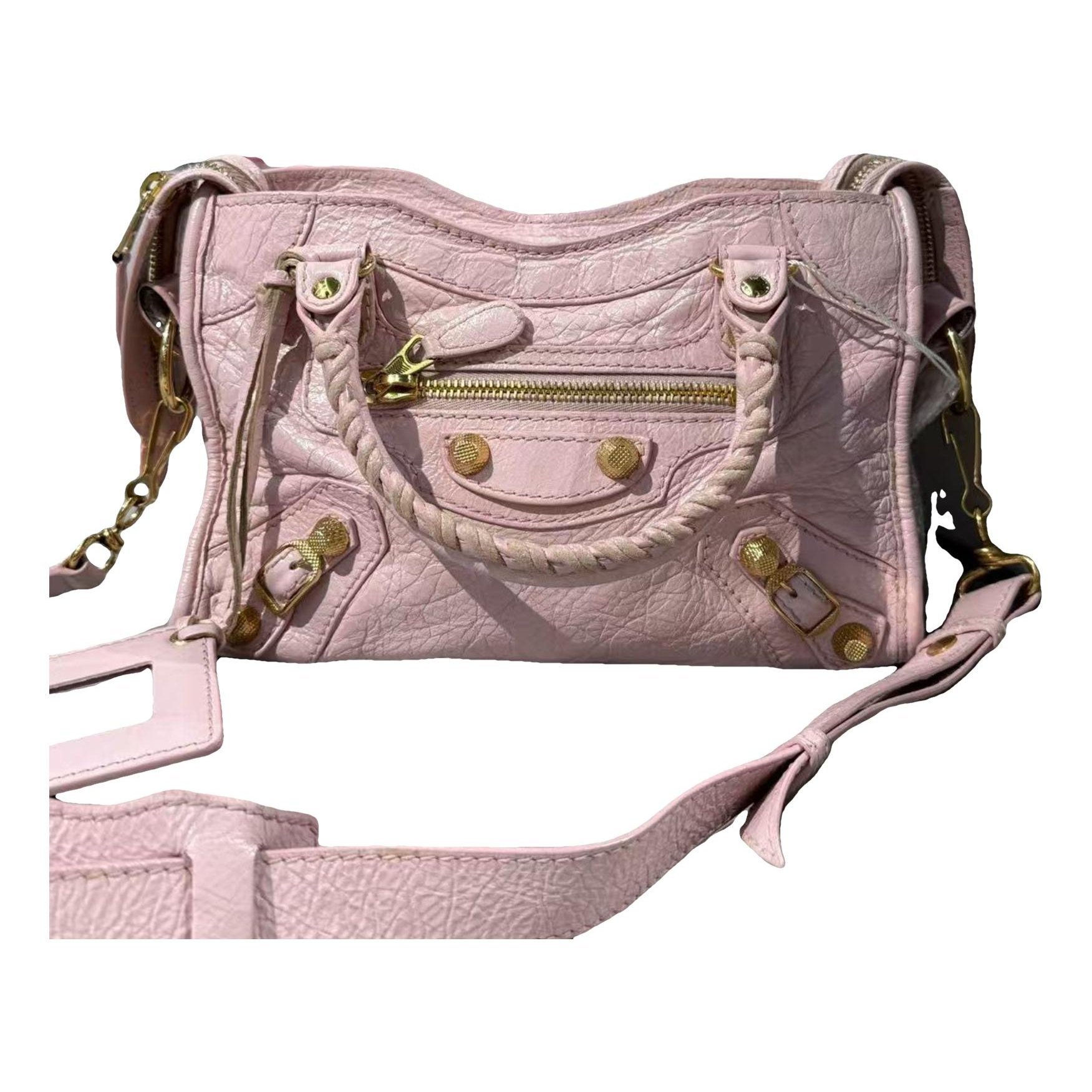 City leather handbag