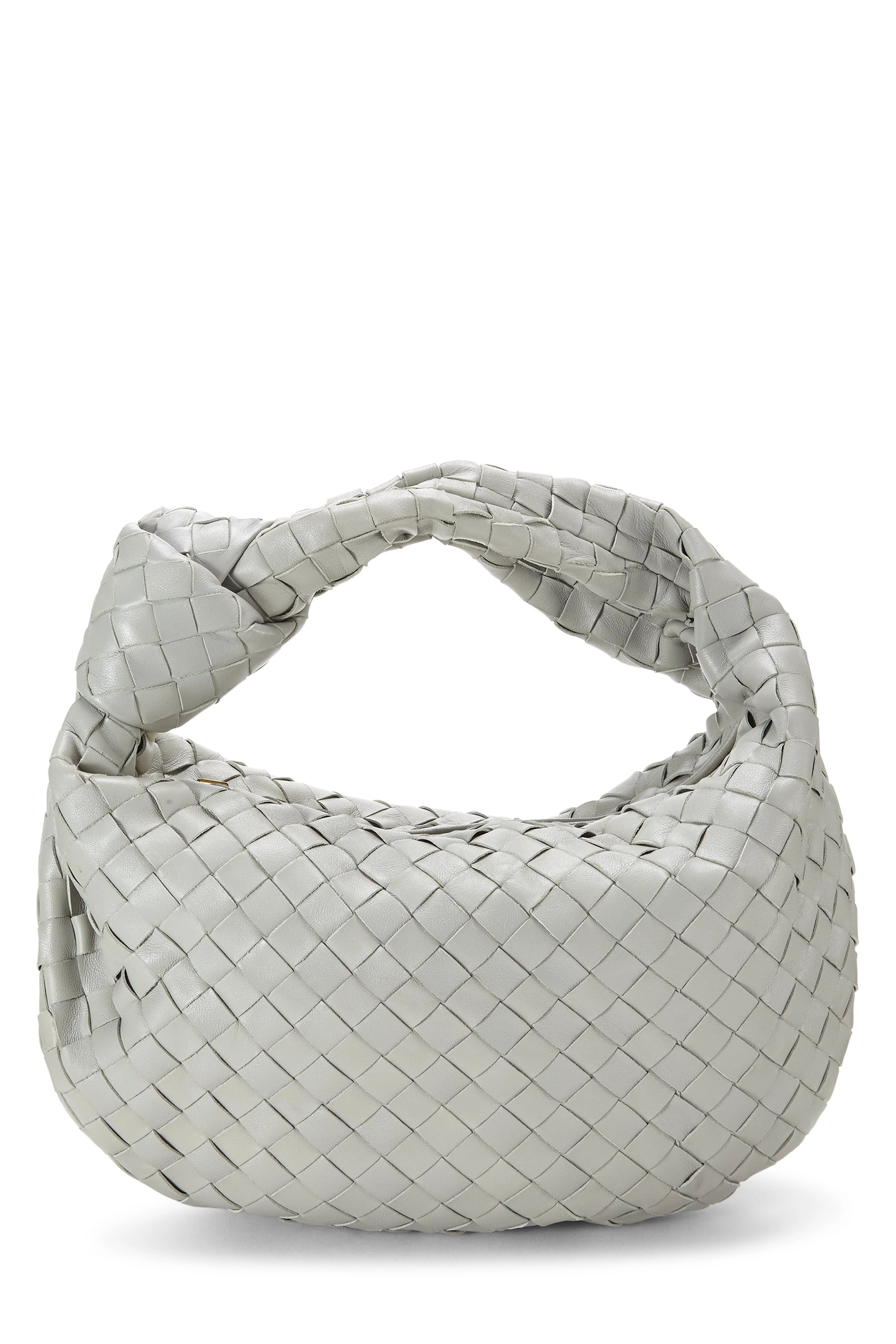 Grey Intrecciato Leather Teen Jodie
