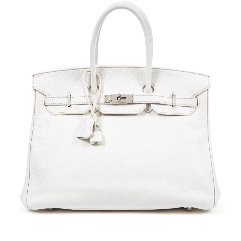 Blanc Togo Birkin 35 Palladium Hardware, 2011